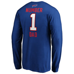 Buffalo Bills  #1 Dad Long Sleeve Team Logo T-Shirt