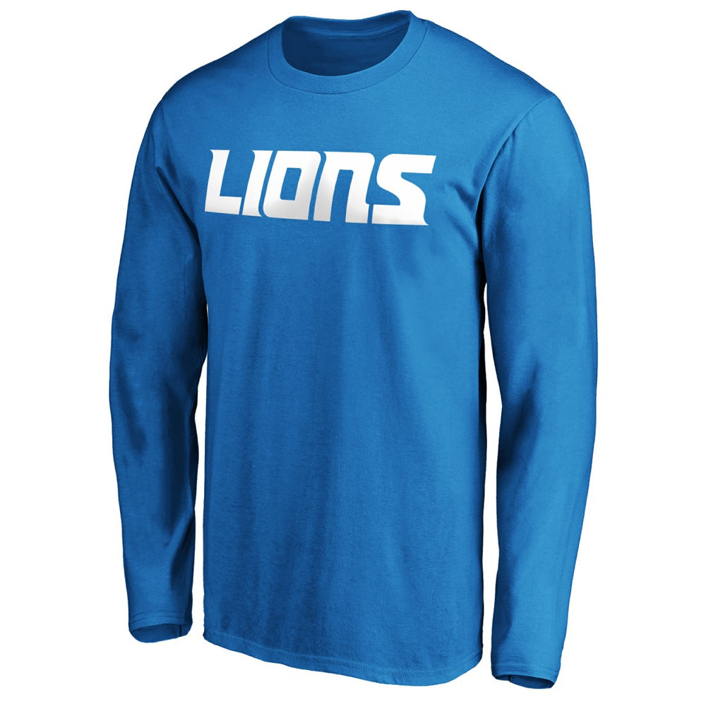 Detroit Lions  #1 Dad Long Sleeve Team Logo T-Shirt