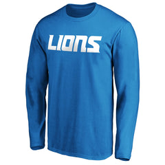 Detroit Lions  #1 Dad Long Sleeve Team Logo T-Shirt