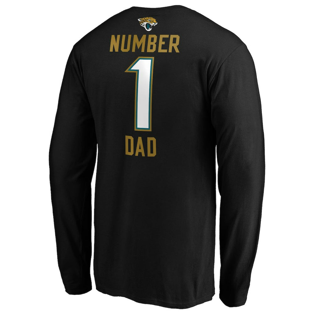 Jacksonville Jaguars  #1 Dad Long Sleeve Team Logo T-Shirt