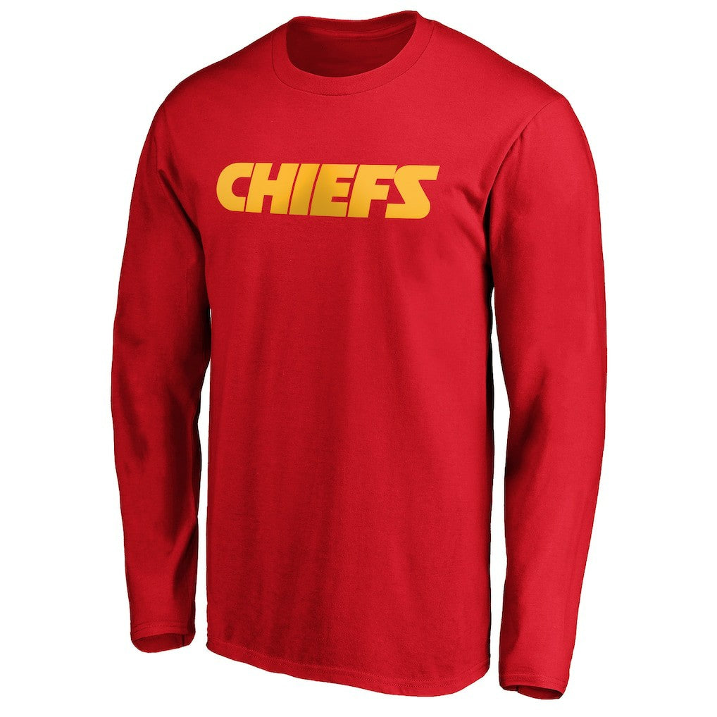 Kansas City Chiefs  #1 Dad Long Sleeve Team Logo T-Shirt