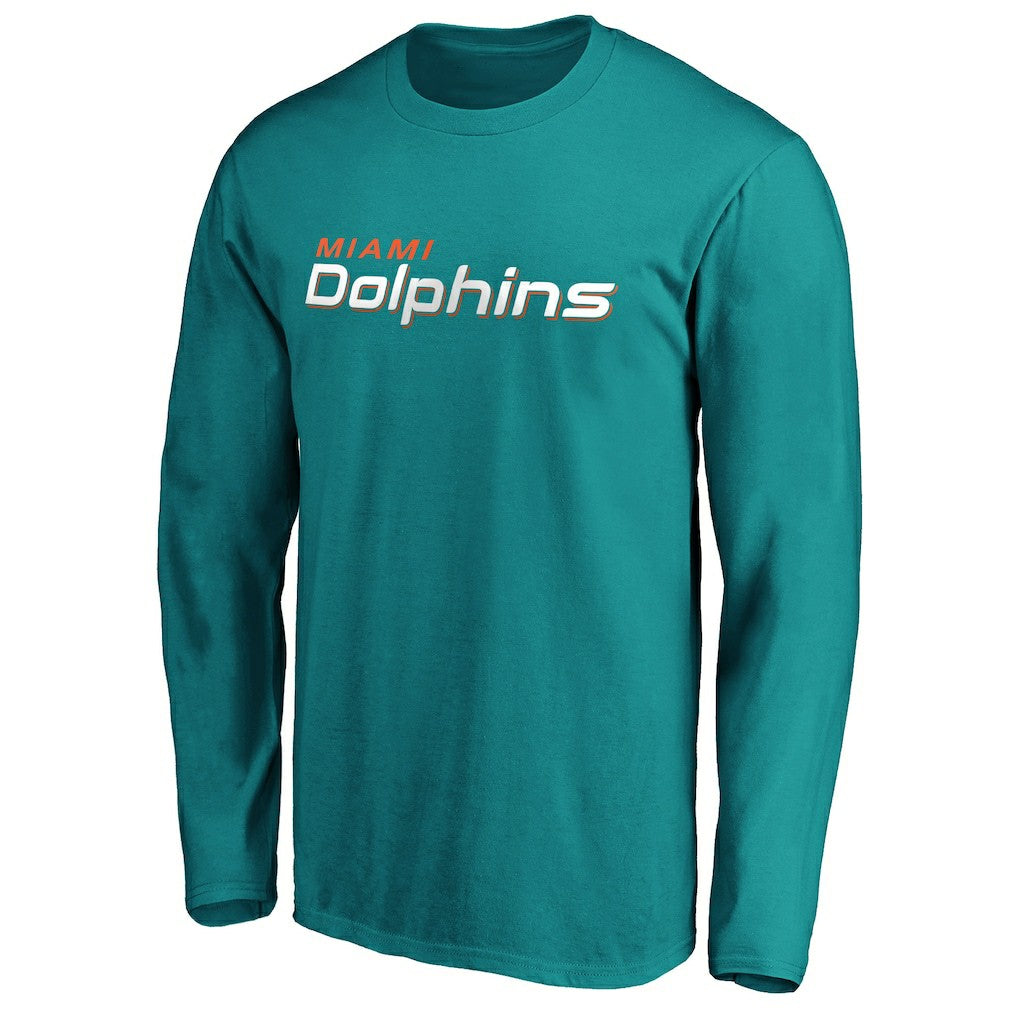 Miami Dolphins  #1 Dad Long Sleeve Team Logo T-Shirt
