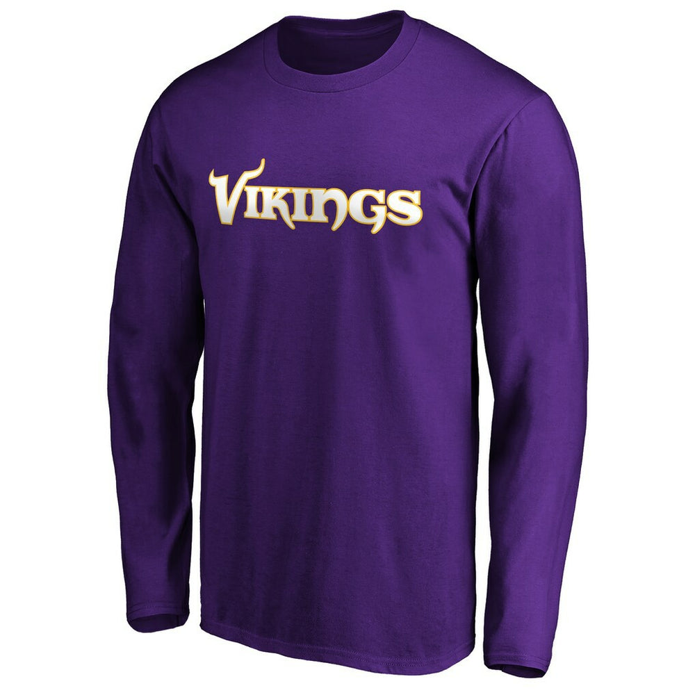 Minnesota Vikings  #1 Dad Long Sleeve Team Logo T-Shirt