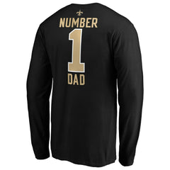 New Orleans Saints  #1 Dad Long Sleeve Team Logo T-Shirt
