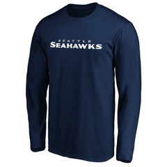 Seattle Seahawks  #1 Dad Long Sleeve Team Logo T-Shirt