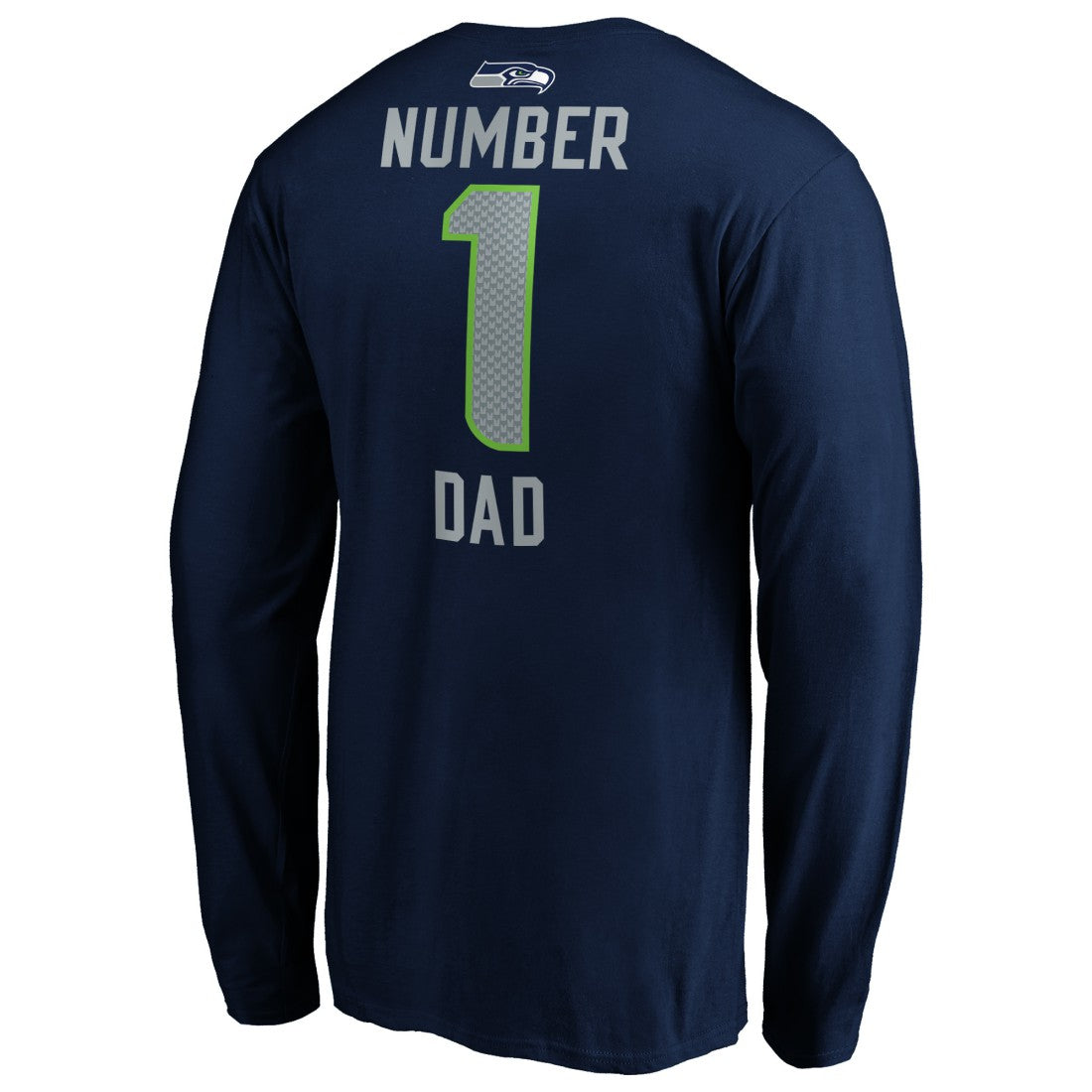 Seattle Seahawks  #1 Dad Long Sleeve Team Logo T-Shirt