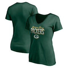 Green Bay Packers Fanatics Women's Nostalgia V-Neck T-Shirt