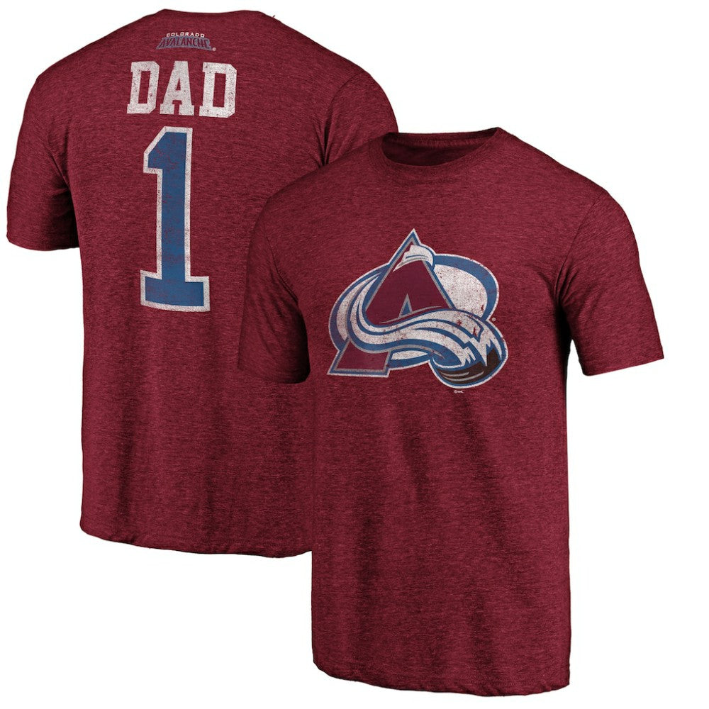 Colorado Avalanche Greatest Dad Tri-Blend T-Shirt On Sale