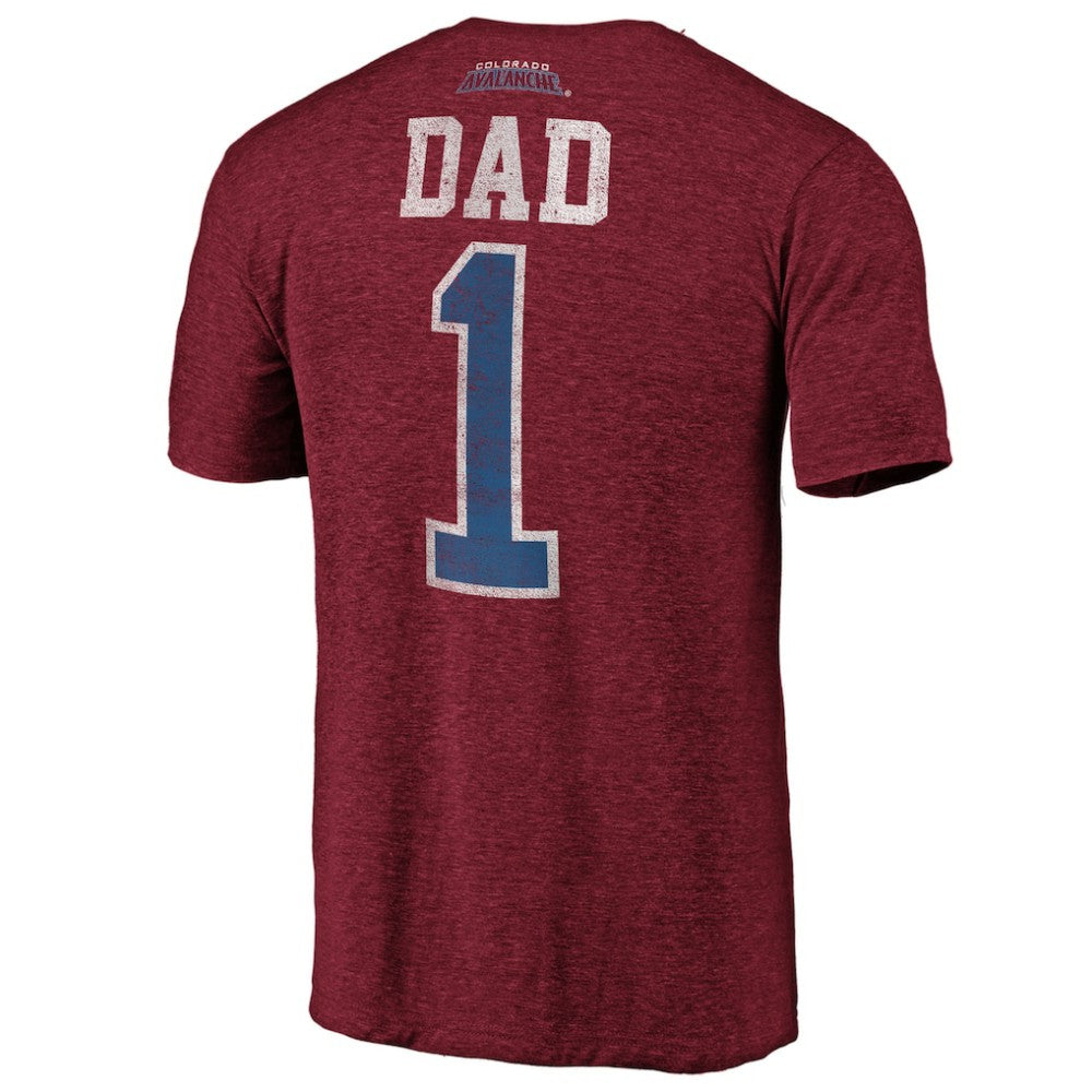 Colorado Avalanche Greatest Dad Tri-Blend T-Shirt On Sale