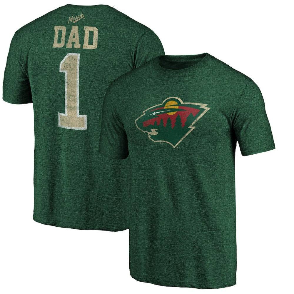 Minnesota Wild Greatest Dad Tri-Blend T-Shirt Online