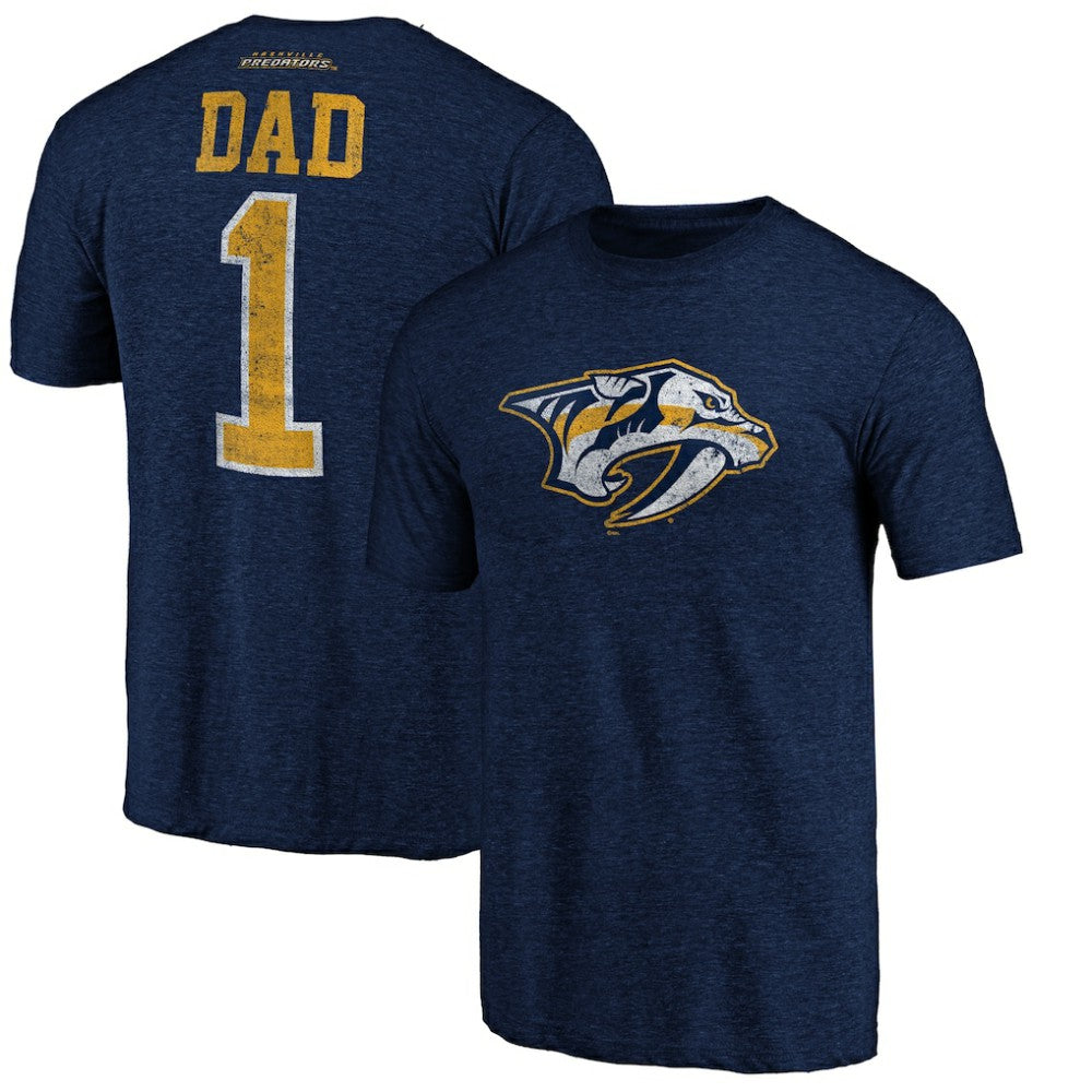 Nashville Predators Greatest Dad Tri-Blend T-Shirt Discount