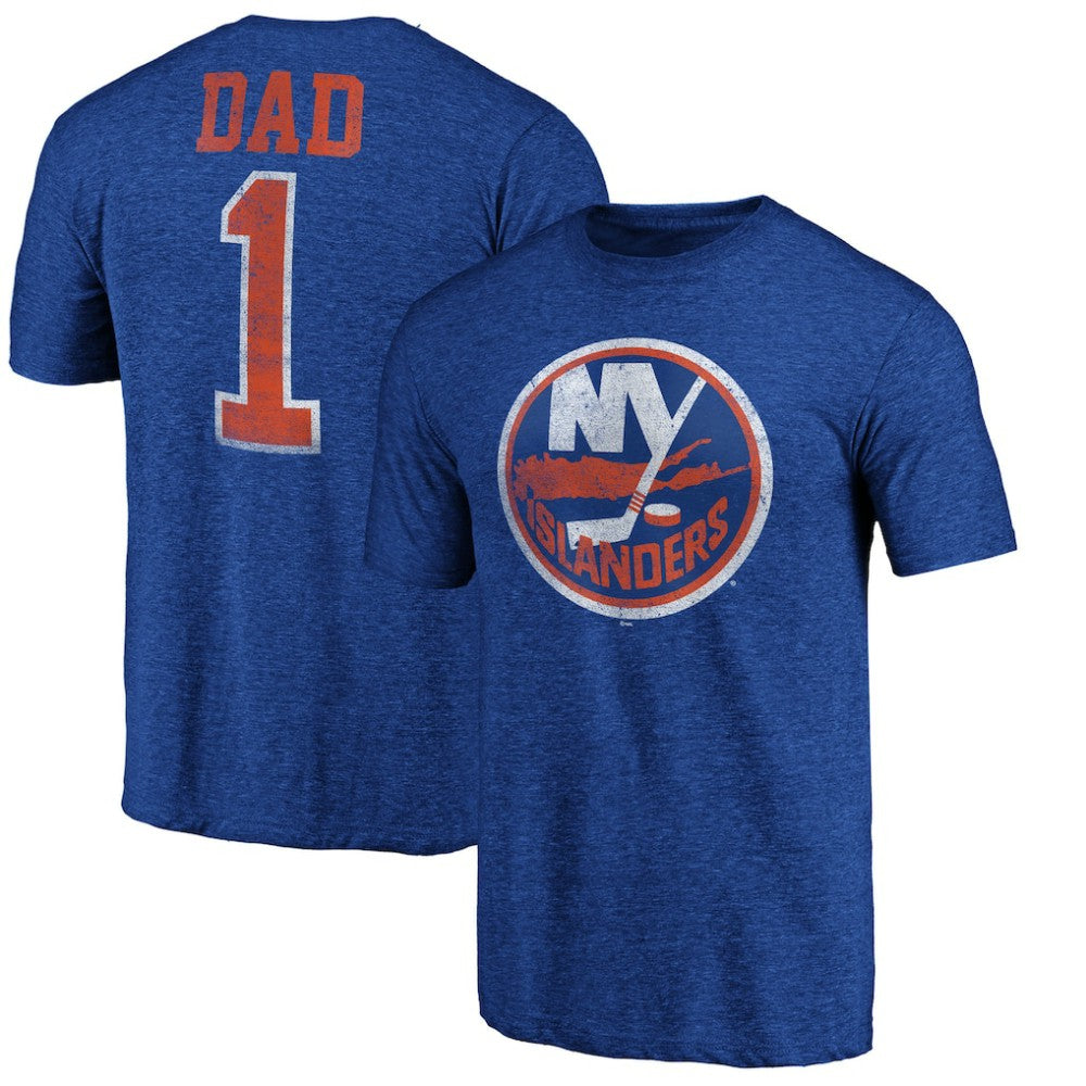 New York Islanders Greatest Dad Tri-Blend T-Shirt On Sale