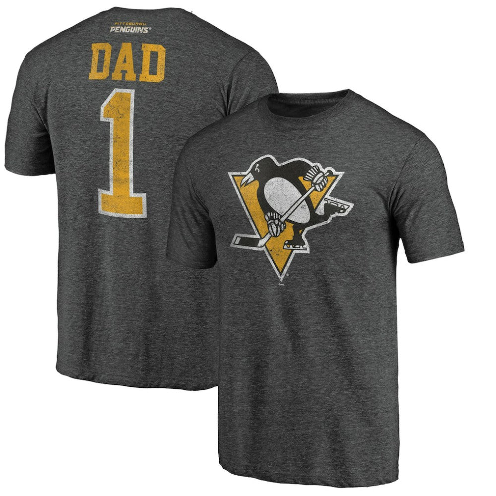 Pittsburgh Penguins Greatest Dad Tri-Blend T-Shirt For Sale