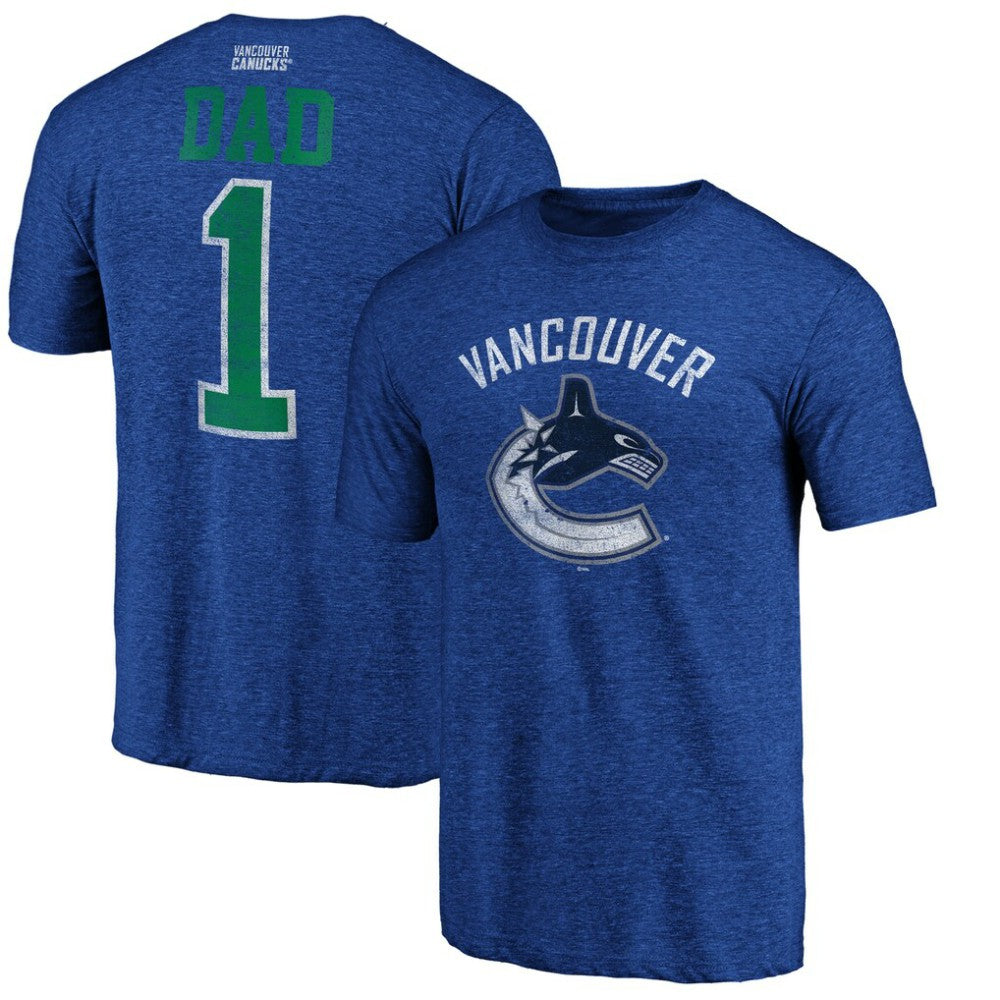 Vancouver Canucks Greatest Dad Tri-Blend T-Shirt For Sale