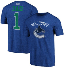 Vancouver Canucks Greatest Dad Tri-Blend T-Shirt For Sale