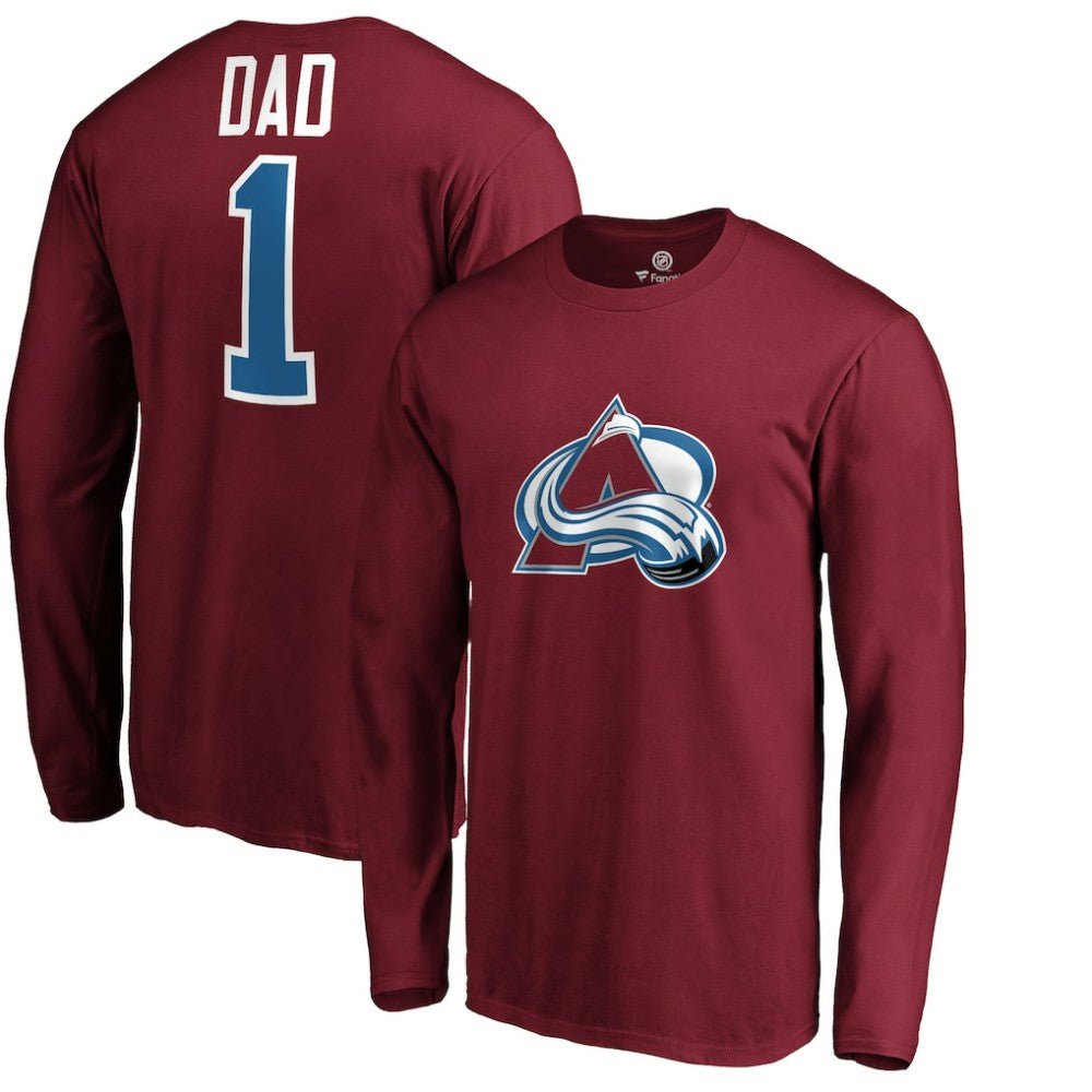 Colorado Avalanche #1 Dad Long Sleeve T-Shirt Outlet