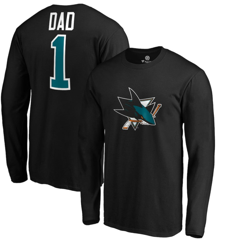 San Jose Sharks #1 Dad Long Sleeve T-Shirt On Sale