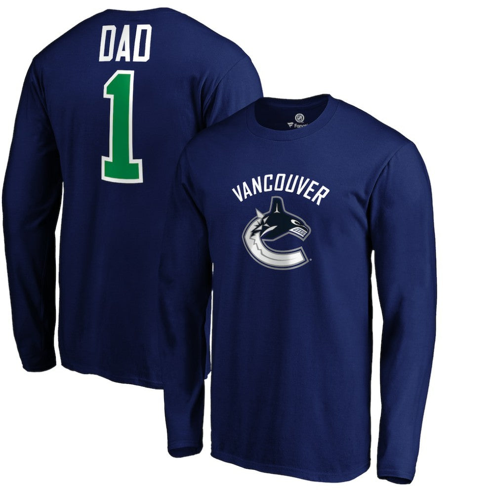 Vancouver Canucks #1 Dad Long Sleeve T-Shirt Online