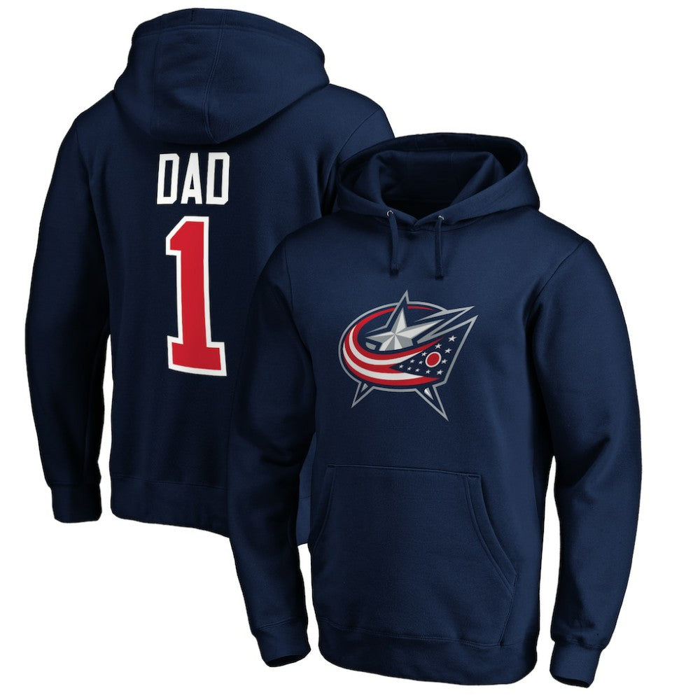 Columbus Blue Jackets #1 Dad Pullover Hoodie Sale