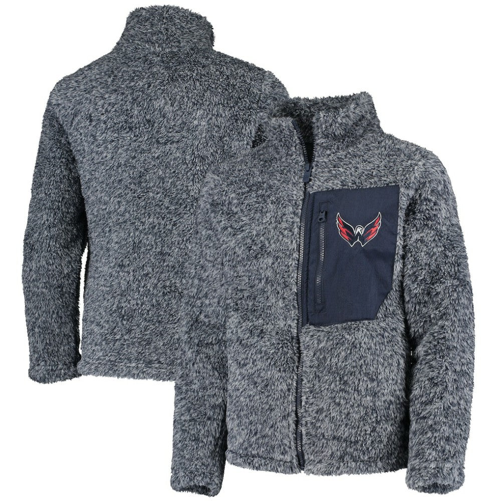 Washington Capitals Girls Youth Fan Gear Sherpa Full-Zip Jacket Outlet