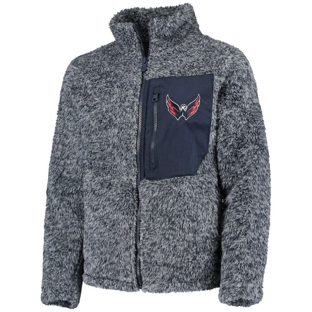 Washington Capitals Girls Youth Fan Gear Sherpa Full-Zip Jacket Outlet