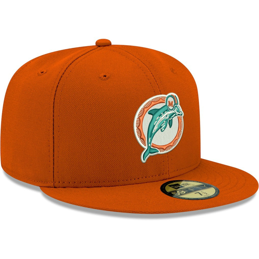 Miami Dolphins New Era Omaha Throwback 59FIFTY Fitted Hat