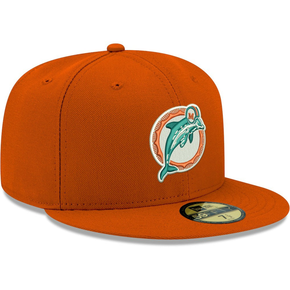 Miami Dolphins New Era Omaha Throwback 59FIFTY Fitted Hat
