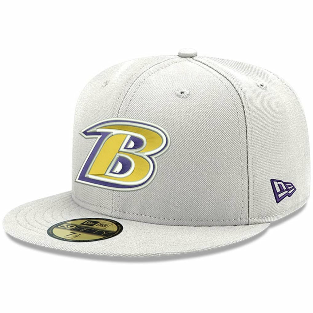 Baltimore Ravens New Era Omaha Lettermark 59FIFTY Fitted Hat