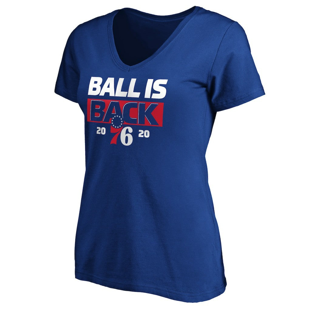 Philadelphia 76ers Women's Ball Is Back V-Neck T-Shirt On Sale