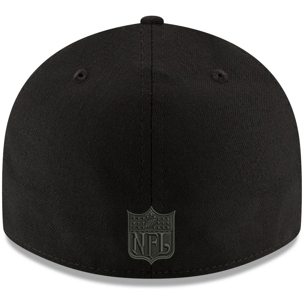 Kansas City Chiefs New Era Alternate Logo Black on Black Low Profile 59FIFTY II Fitted Hat