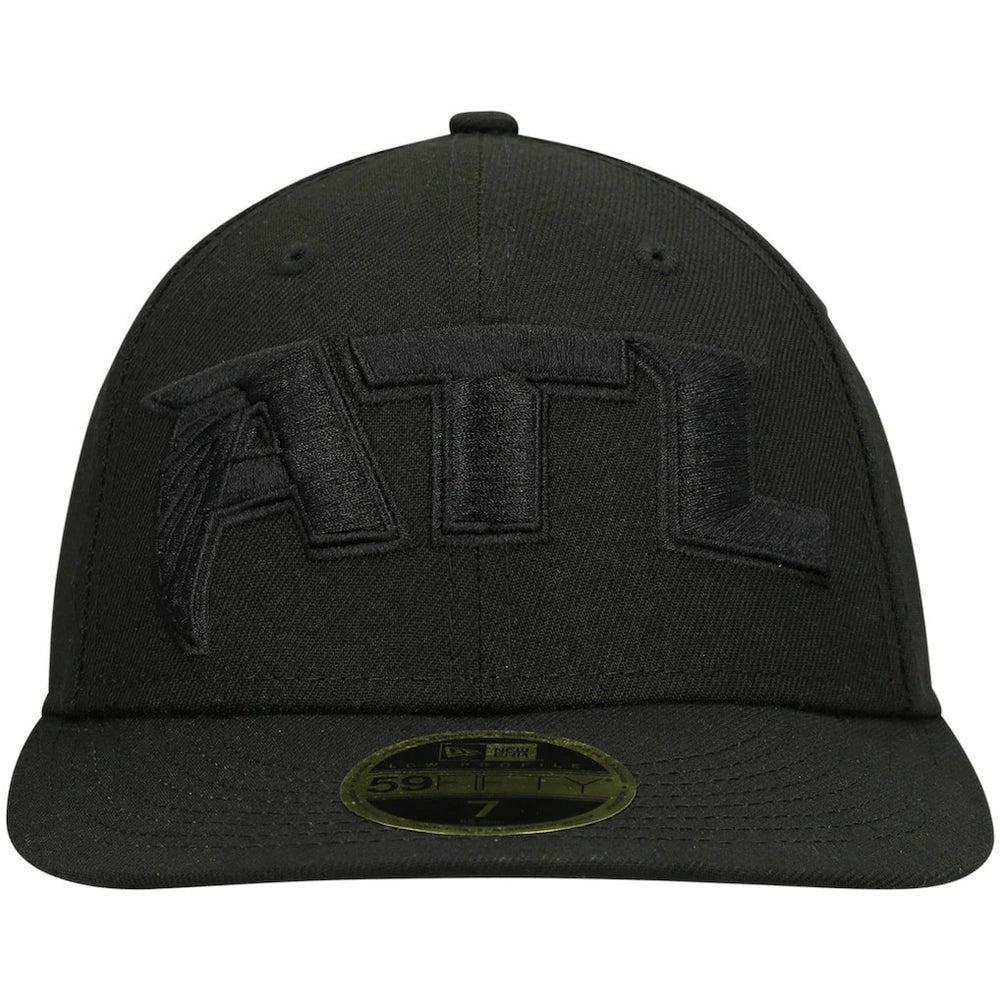 Atlanta Falcons New Era Alternate Logo Black on Black Low Profile 59FIFTY II Fitted Hat