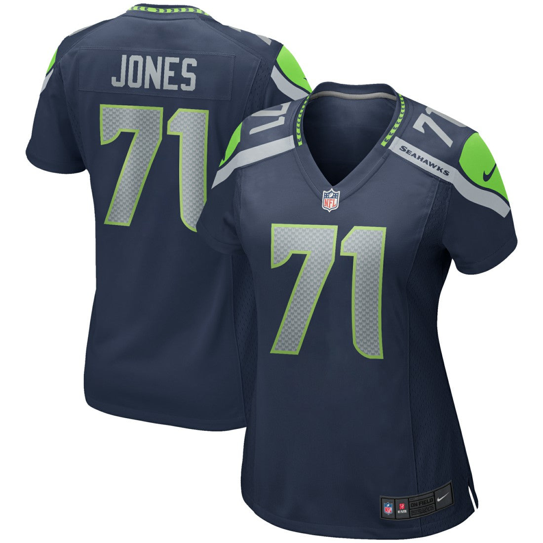 Seattle Seahawks Nike Walter Jones  Women's Game Retired Player Jersey