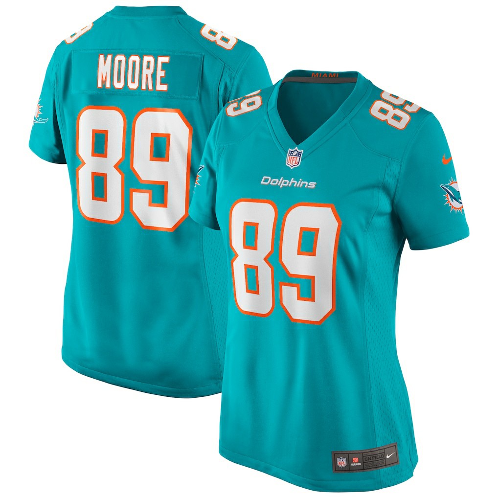 Miami Dolphins Nike Nat Moore  Women's Game Retired Player Jersey