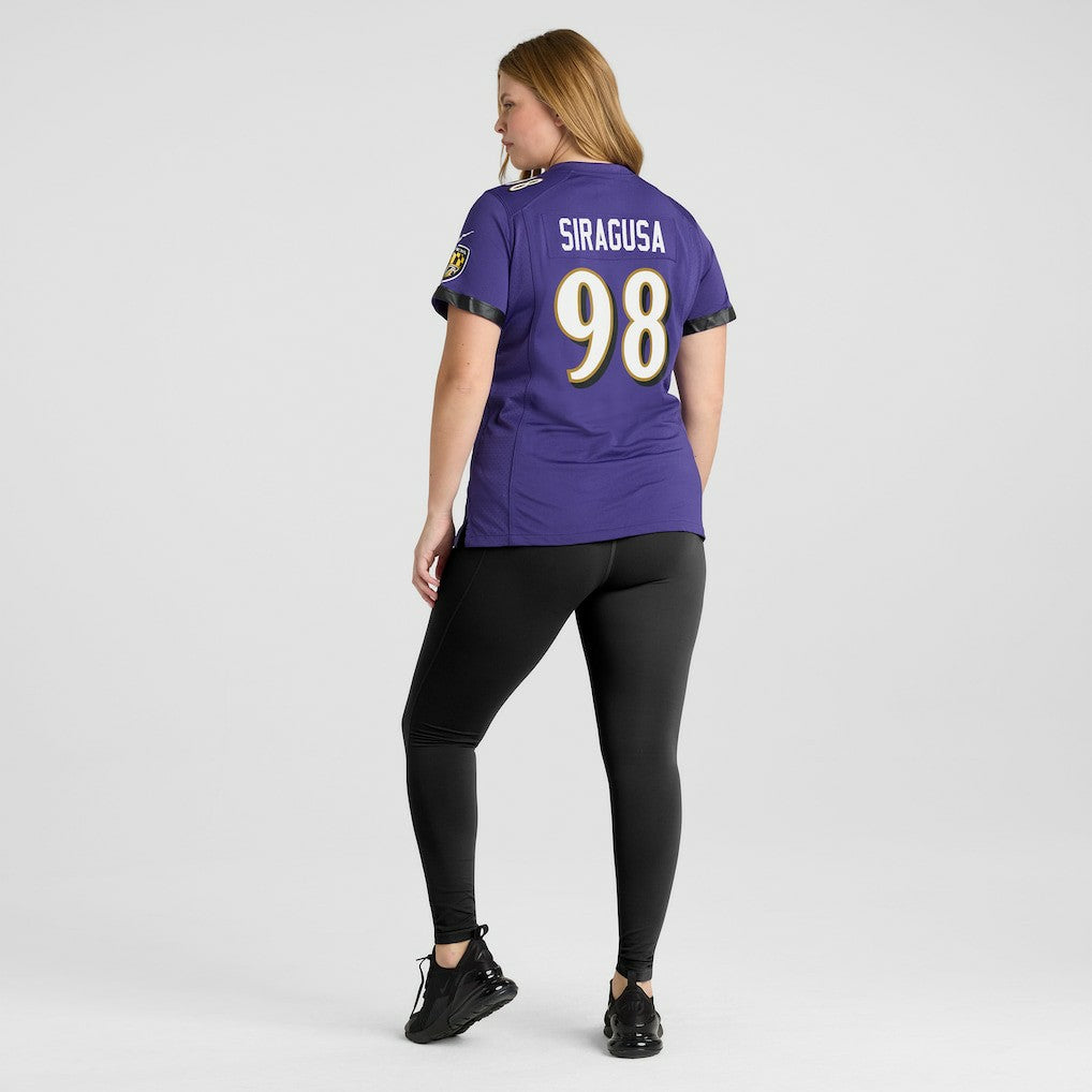 Baltimore Ravens Nike Tony Siragusa  Women's Game Retired Player Jersey