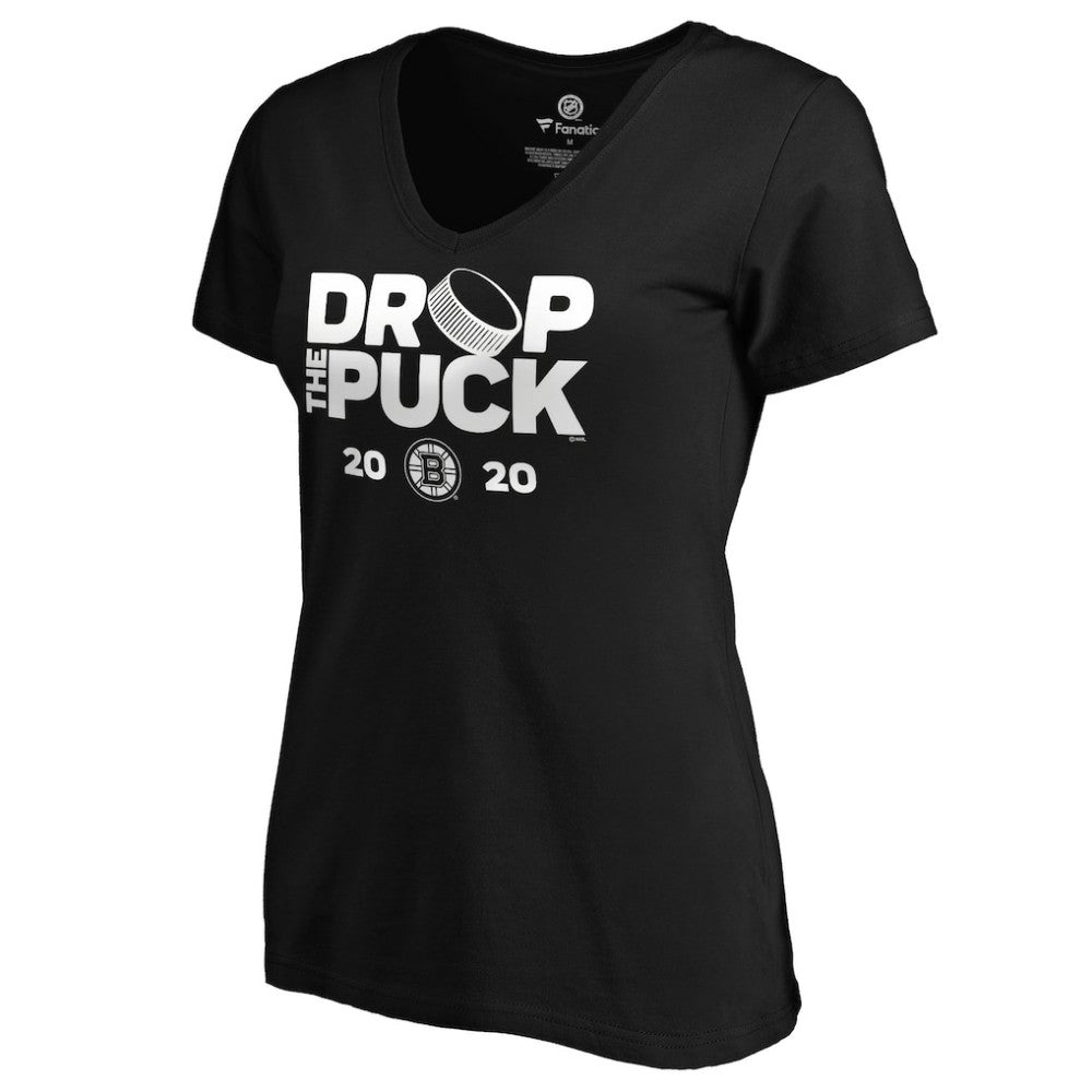 Boston Bruins Women's Drop the Puck V-Neck T-Shirt Outlet