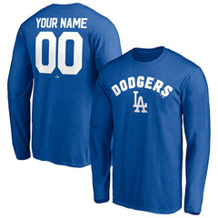 Los Angeles Dodgers Personalized Winning Streak Name & Number Long Sleeve T-Shirt | MLB New