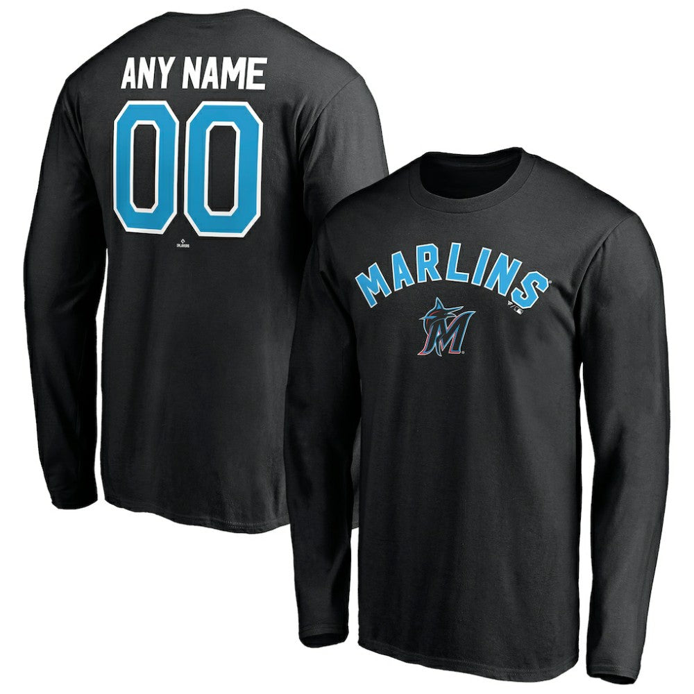 Miami Marlins Personalized Winning Streak Name & Number Long Sleeve T-Shirt | MLB New