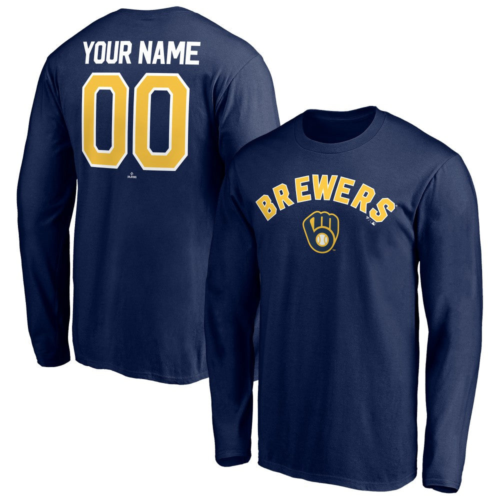 Milwaukee Brewers Personalized Winning Streak Name & Number Long Sleeve T-Shirt | MLB Shop