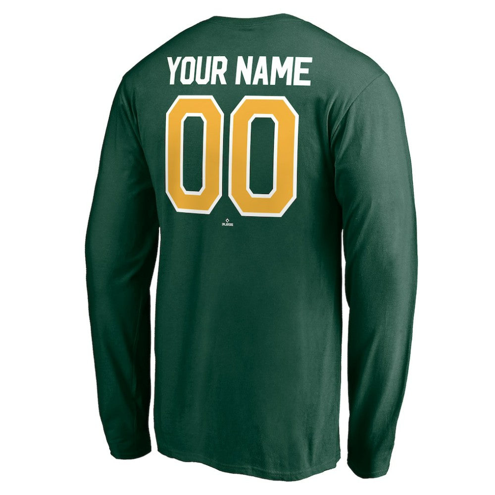 Athletics Personalized Winning Streak Name & Number Long Sleeve T-Shirt | MLB Shop