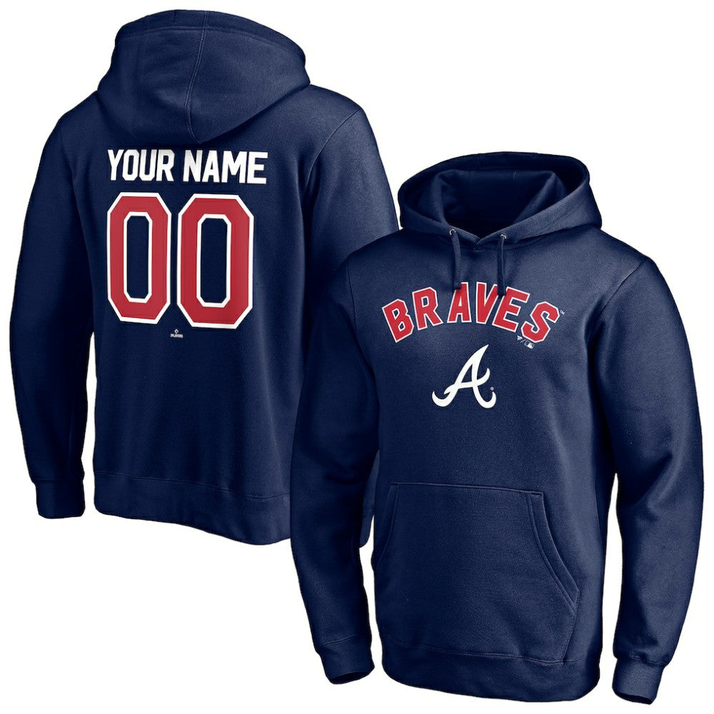 Atlanta Braves Personalized Winning Streak Name & Number Pullover Hoodie | MLB Discount