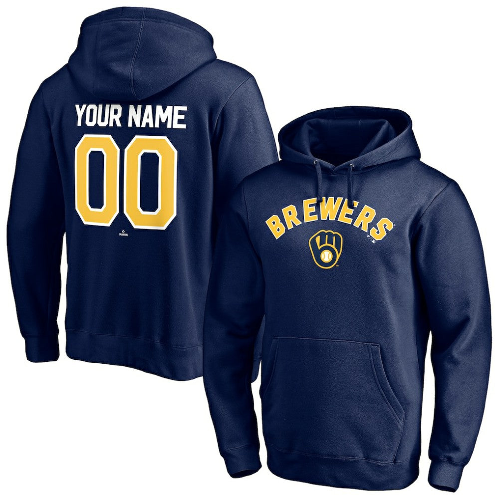 Milwaukee Brewers Personalized Winning Streak Name & Number Pullover Hoodie | MLB US