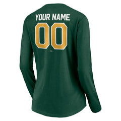 Athletics Women's Personalized Winning Streak Name & Number Long Sleeve V-Neck T-Shirt | MLB New