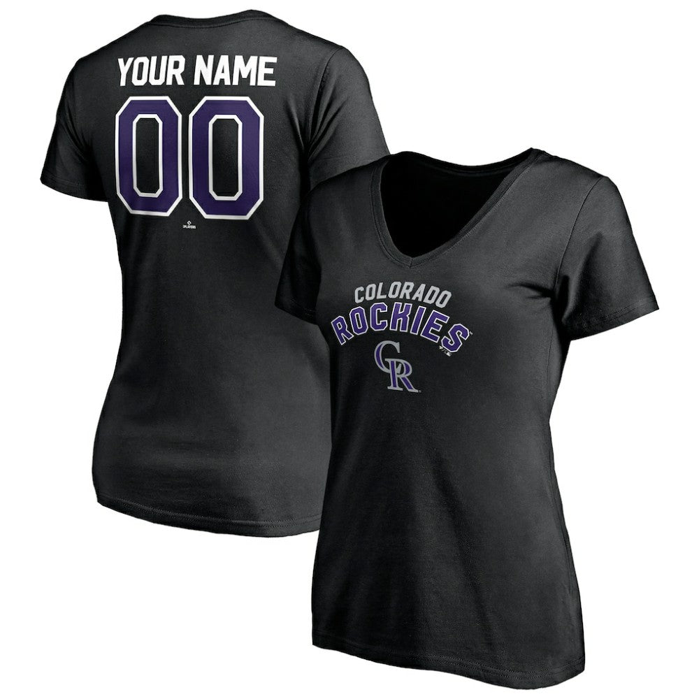Colorado Rockies Women's Personalized Winning Streak Name & Number V-Neck T-Shirt | MLB Online