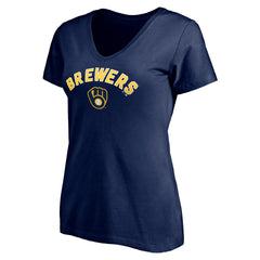 Milwaukee Brewers Women's Personalized Winning Streak Name & Number V-Neck T-Shirt | MLB Online
