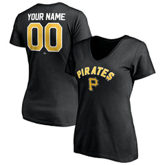 Pittsburgh Pirates Women's Personalized Winning Streak Name & Number V-Neck T-Shirt | MLB Discount