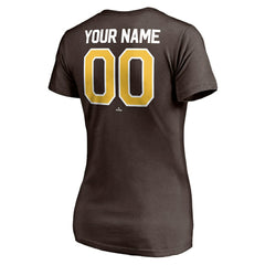 San Diego Padres Women's Personalized Winning Streak Name & Number V-Neck T-Shirt | MLB Near me