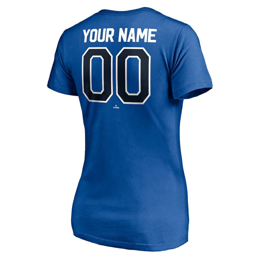 Toronto Blue Jays Women's Personalized Winning Streak Name & Number V-Neck T-Shirt | MLB On Sale