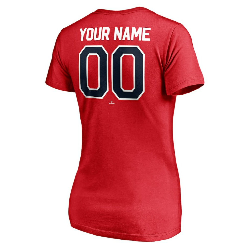 Washington Nationals Women's Personalized Winning Streak Name & Number V-Neck T-Shirt | MLB Sale
