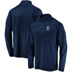 Seattle Kraken Fanatics Primary Logo Quarter-Zip Pullover Fleece Jacket On Sale