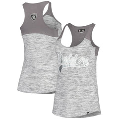 Las Vegas Raiders New Era Women's Space Dye Racerback Scoop Neck Tank Top